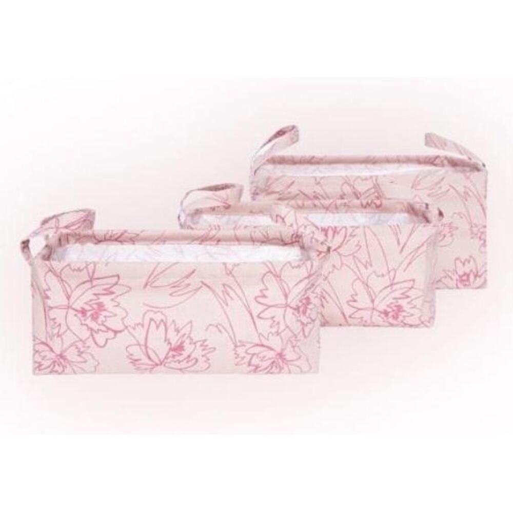 NWT Summer & Rose Brylin Basket Trio Pink Floral 3 Pieces